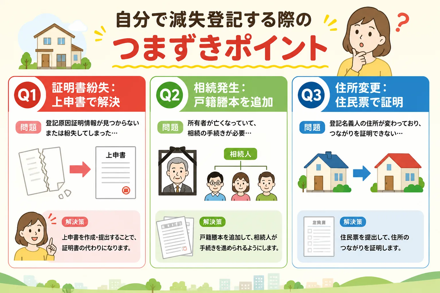 日本の木造住宅・空き家の解体現場を写実的に描いたビジュアル。重機・養生シート・整地後の更地など。基調色は #9a0300。実在する企業のロゴ・看板・車体・人物の顔は描かない。画像内に文字を入れない（図