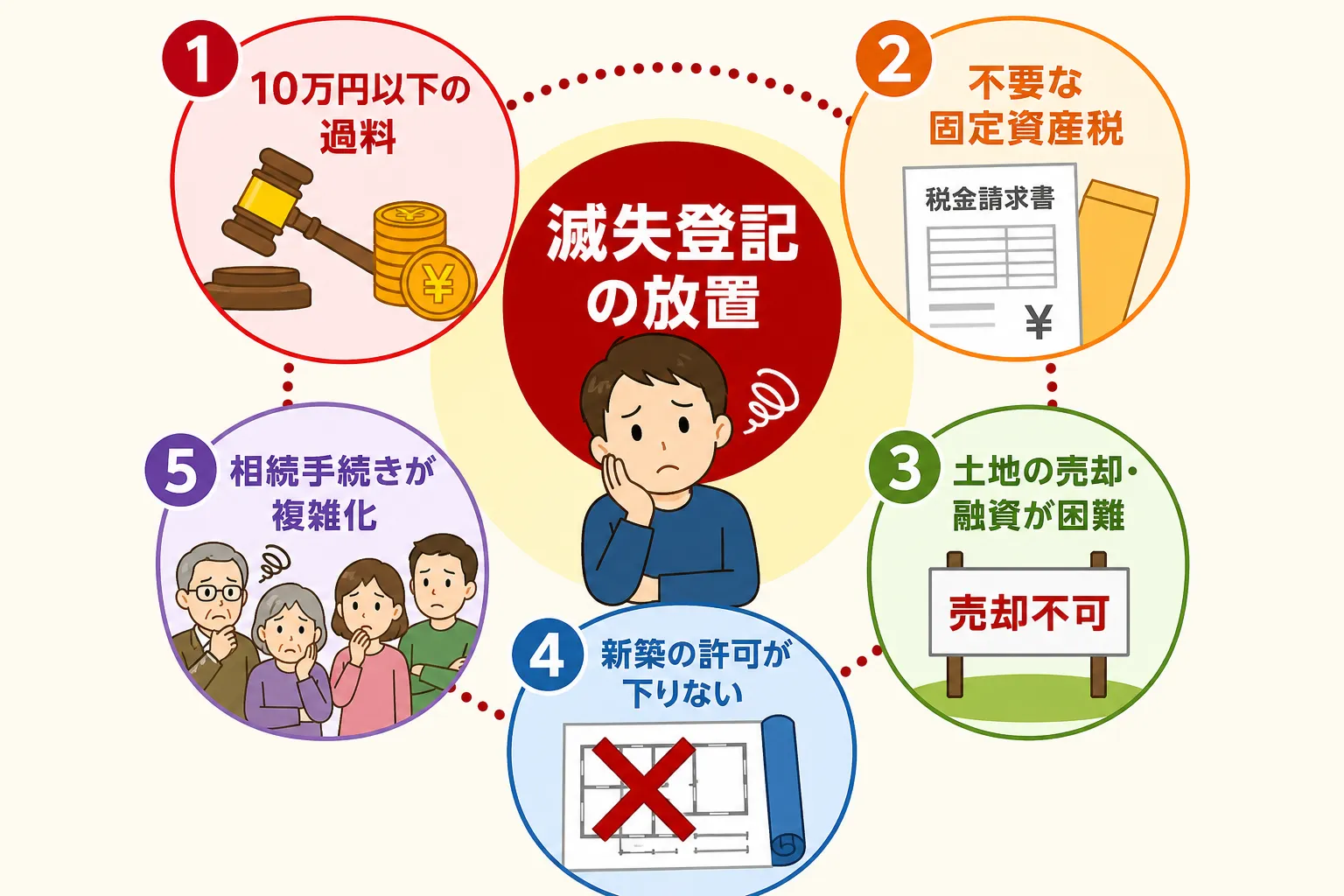 日本の木造住宅・空き家の解体現場を写実的に描いたビジュアル。重機・養生シート・整地後の更地など。基調色は #9a0300。実在する企業のロゴ・看板・車体・人物の顔は描かない。画像内に文字を入れない(図