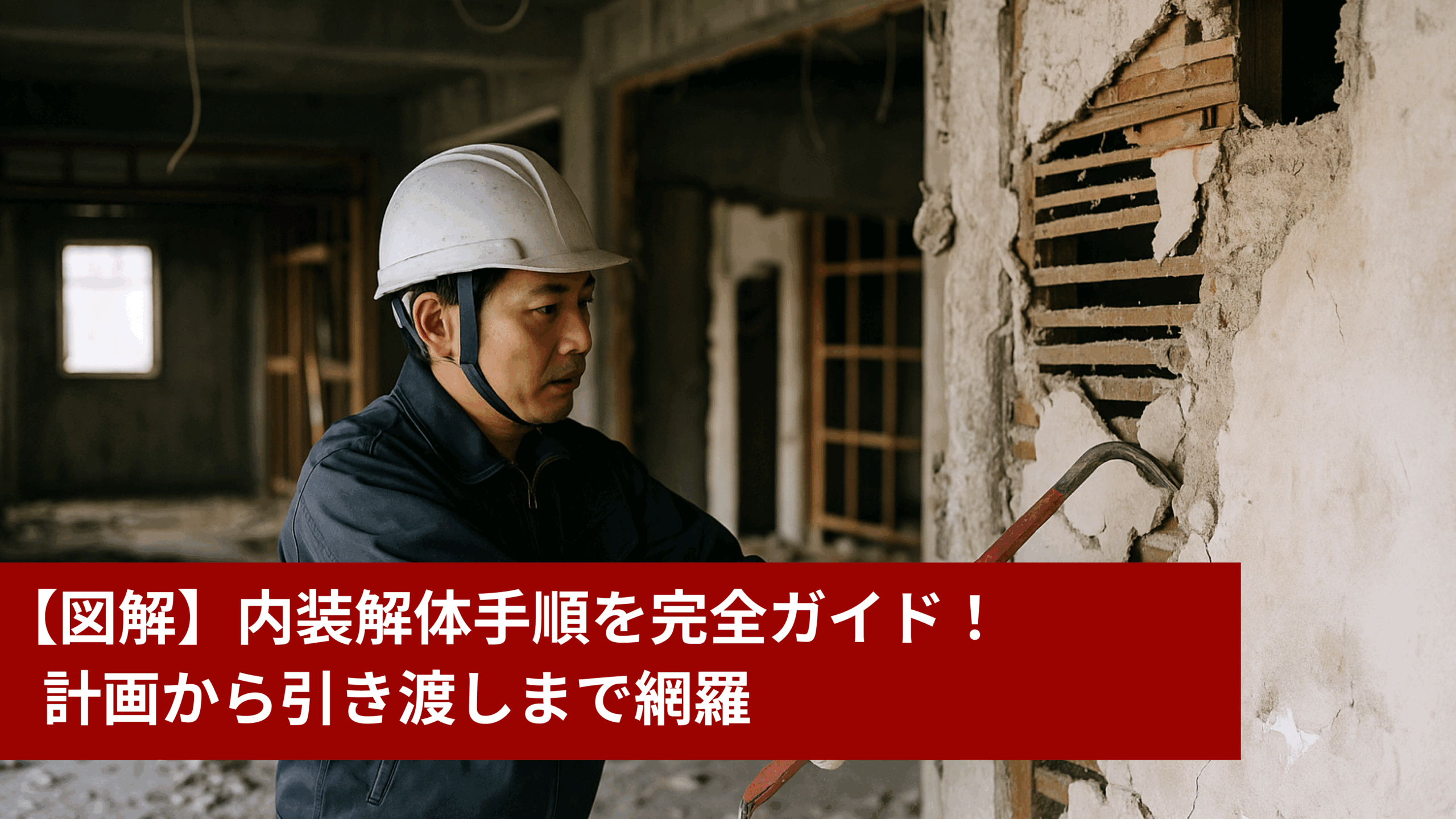 【図解】内装解体手順を完全ガイド！ 計画から引き渡しまで網羅